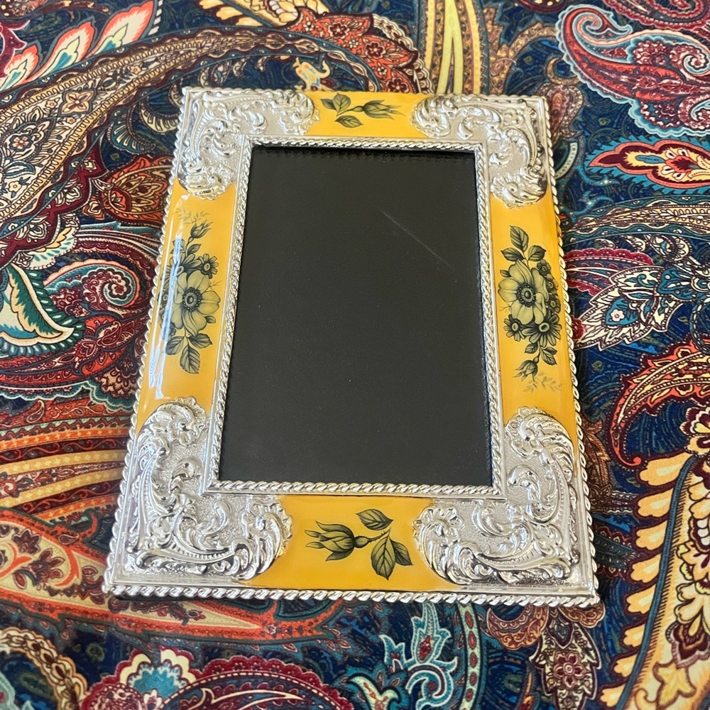 Yellow and Silver “1928” Decorative Photo Frame